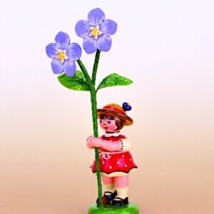 Blumenmädchen mit Flachs