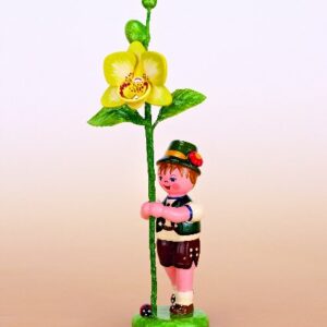 Blumenjunge mit Orchidee