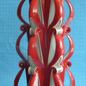 Schnitzkerze Barock rotbraun 30 cm
