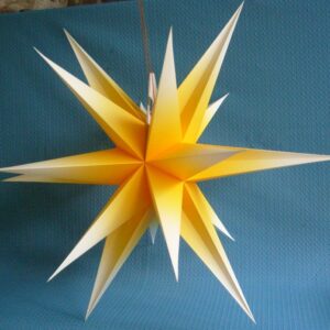 Annaberger Faltstern gelb-weiss 60 cm - vorrätig: 1 Stück