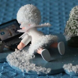 Schneeflöckchen mit Laptop- vorrätig 1 Stück