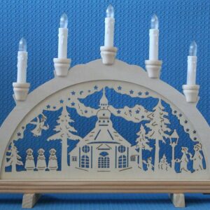 Schwibbogen Seiffener Kirche mit Kurrende