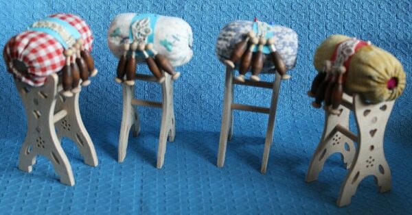 Mini-Klöppelsack als Nadelkissen