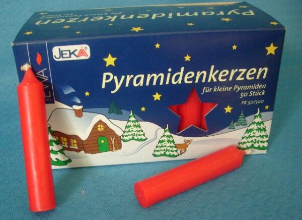 Pyramidenkerzen rot-vorrätig 5 Packungen