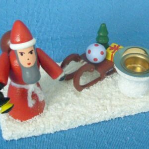 Kerzenhalter mit Weihnachtsmann-vorrätig 2 Stück