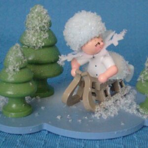 Schneeflöckchen mit Schlitten- Restbestand 1 Stück