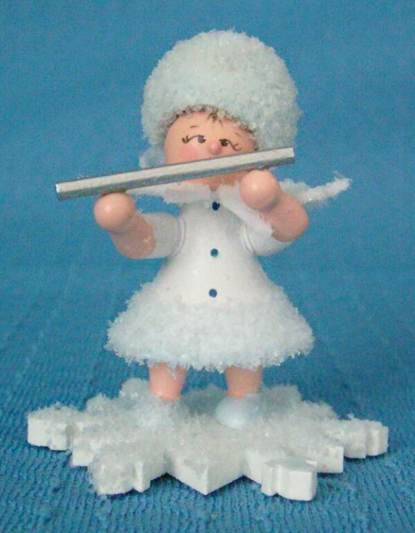 Schneeflöckchen mit Querflöte - Restbestand 1 Stück