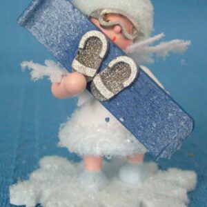 Schneeflöckchen mit Snowboard- vorrätig 1 Stück
