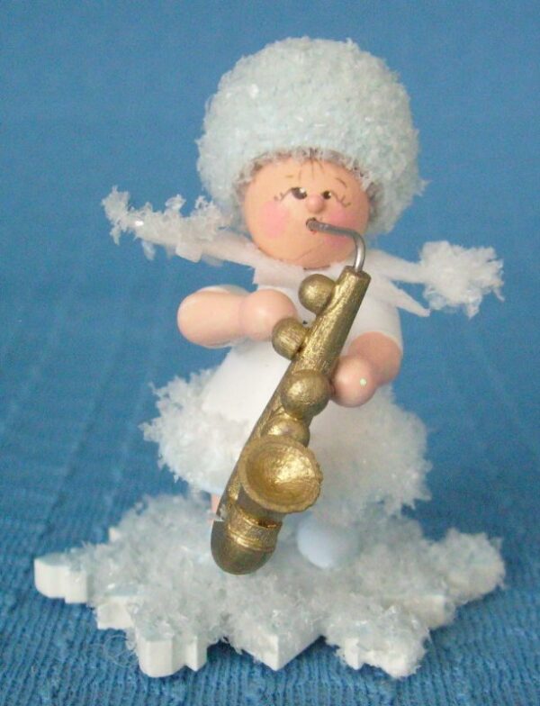 Schneeflöckchen mit Saxophon- vorrätig 1 Stück