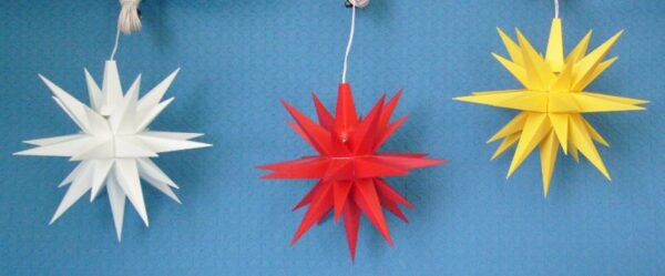 Set weiß - rot - gelb 13 cm