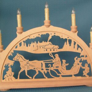 Schwibbogen Lustige Schlittenfahrt - vorrätig 1 Stück