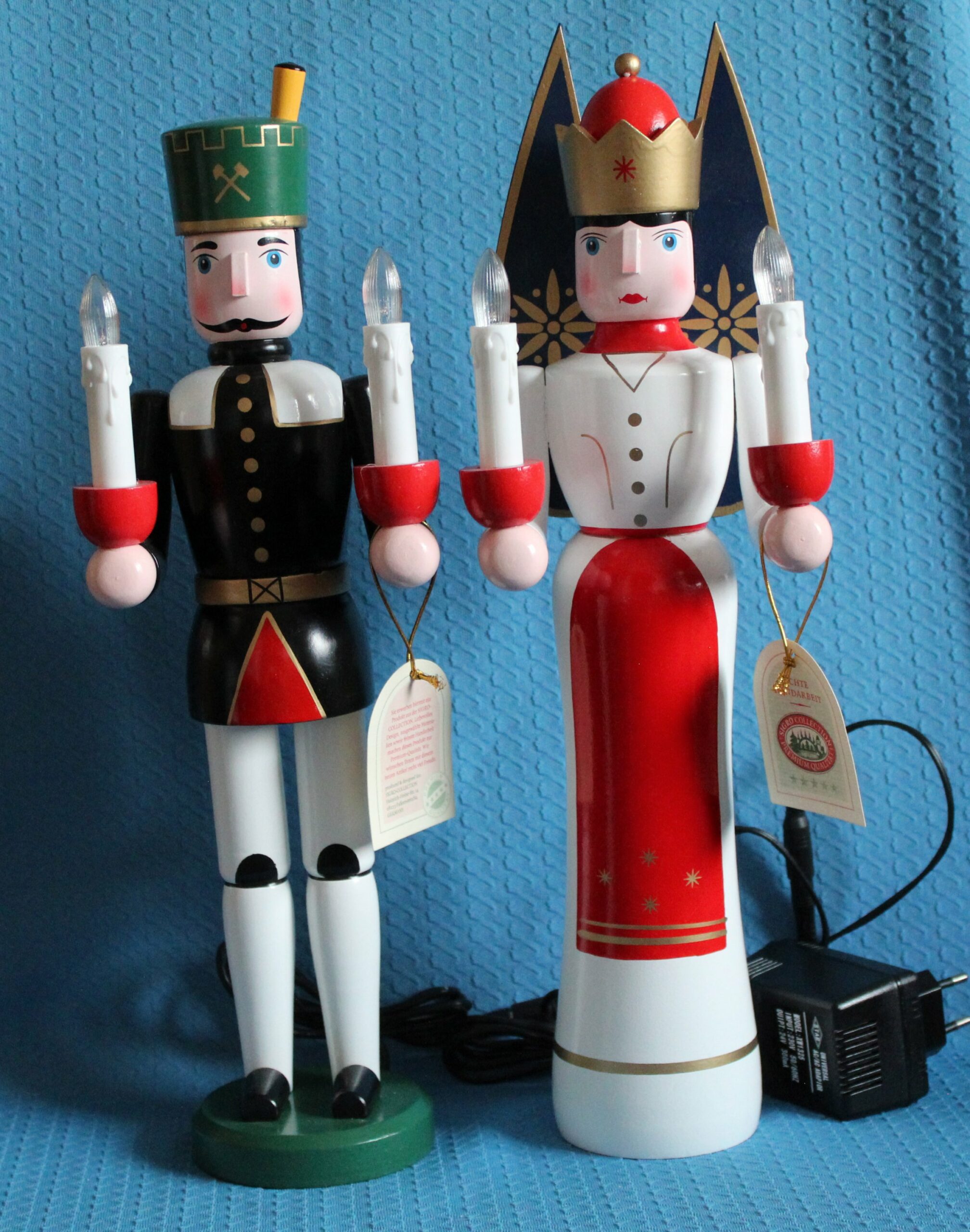 Engel und Bergmann elektrisch beleuchtet 40 cm - 2 Set vorrätig